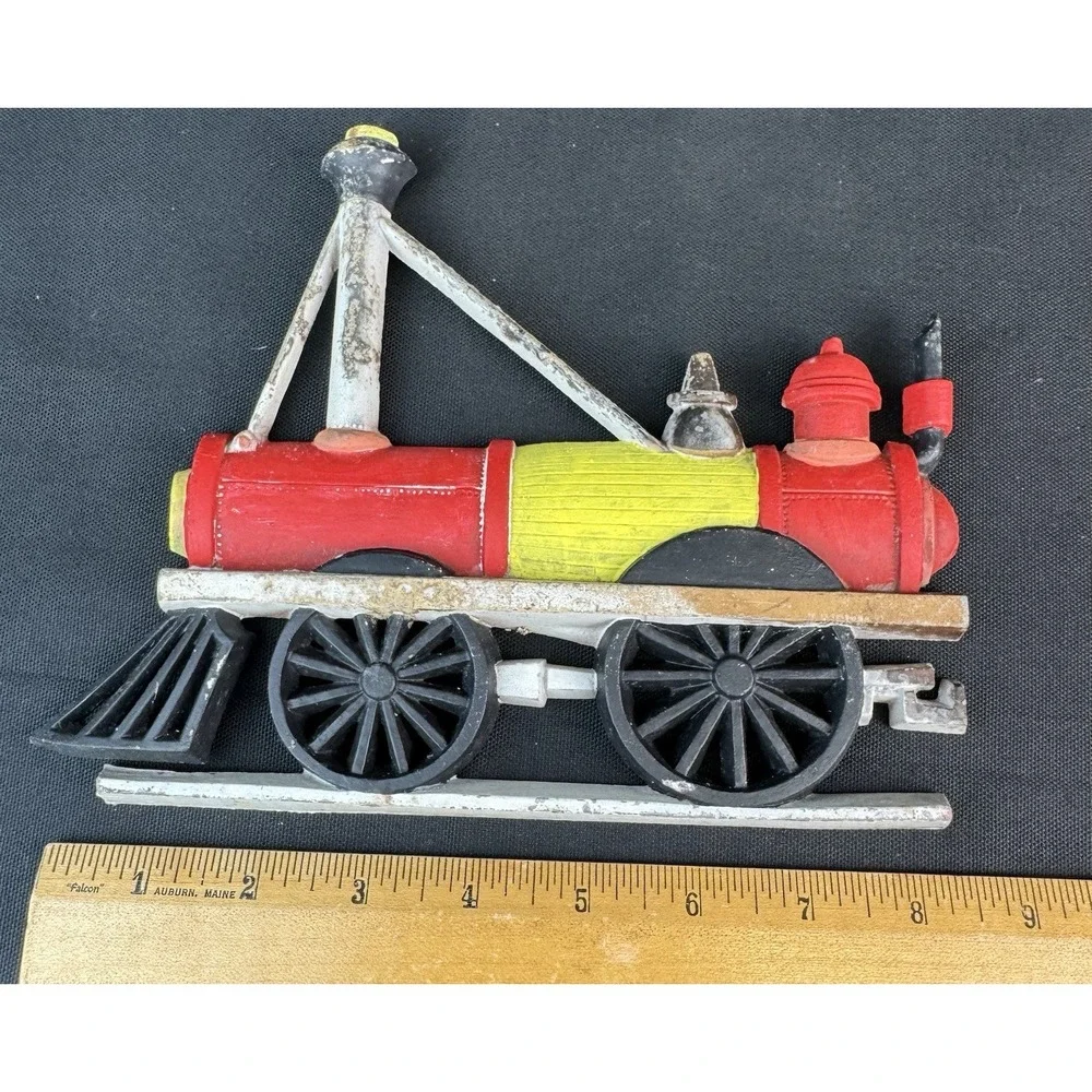 Vintage 1969 Sexton USA Cast Metal Steam Train Wall Hanging Plaque